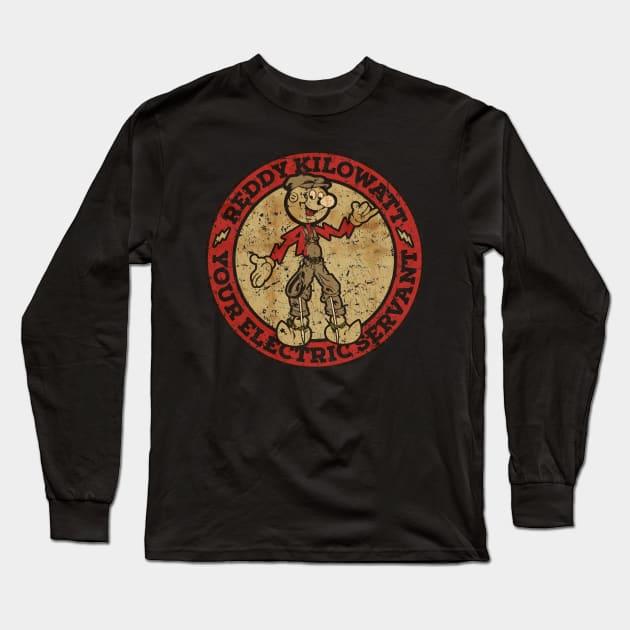VINTAGE REDDY KILOWATT IS FUN Long Sleeve T-Shirt by kakeanbacot